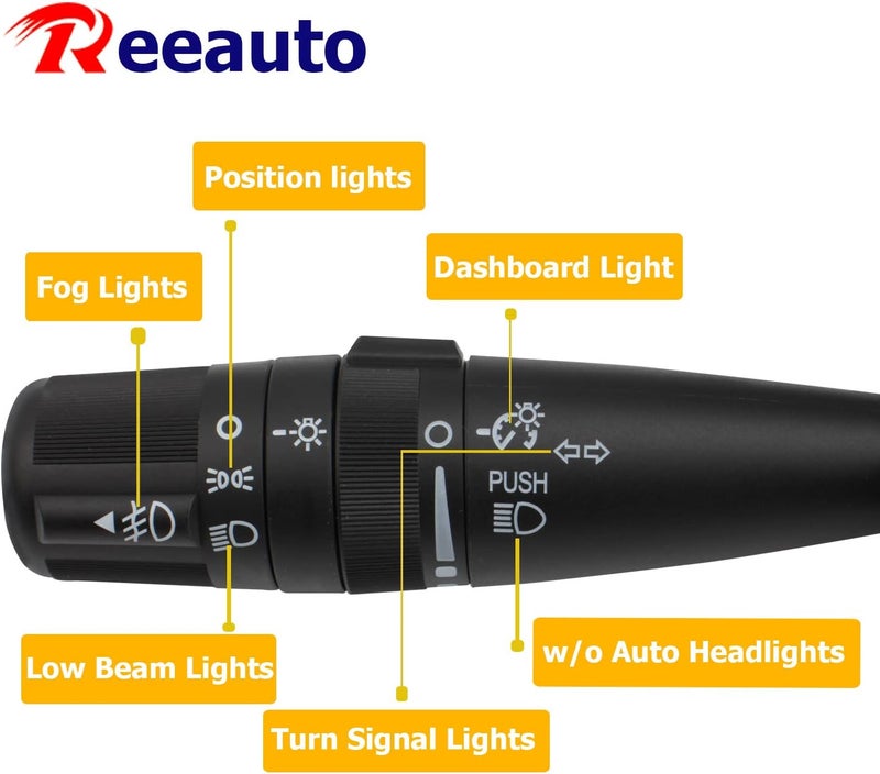 Reeauto Multi-Function Fog Control, Turn Signal, Headlight Dimmer Switch Compatible with Jeep JK MK KK XK WK- Replaces# 1S7764, CBS1703 - Image 4